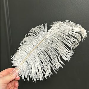 123 White Ostrich Feathers